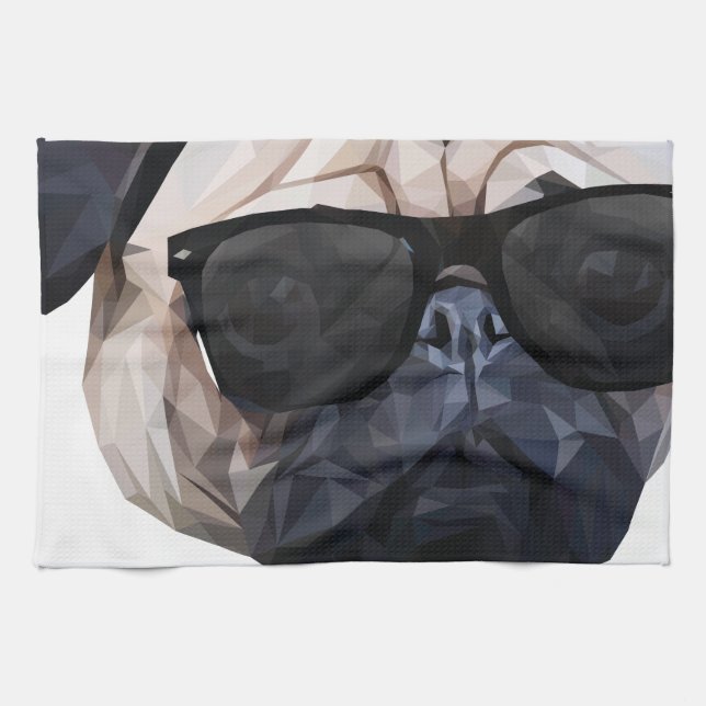 I Don't Give a Pug Kitchen Towel (Horizontal)