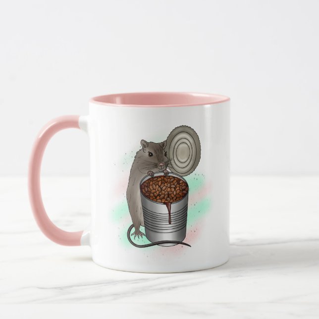 I don't give a Rat! Rat and Bake Beans Mug (Left)