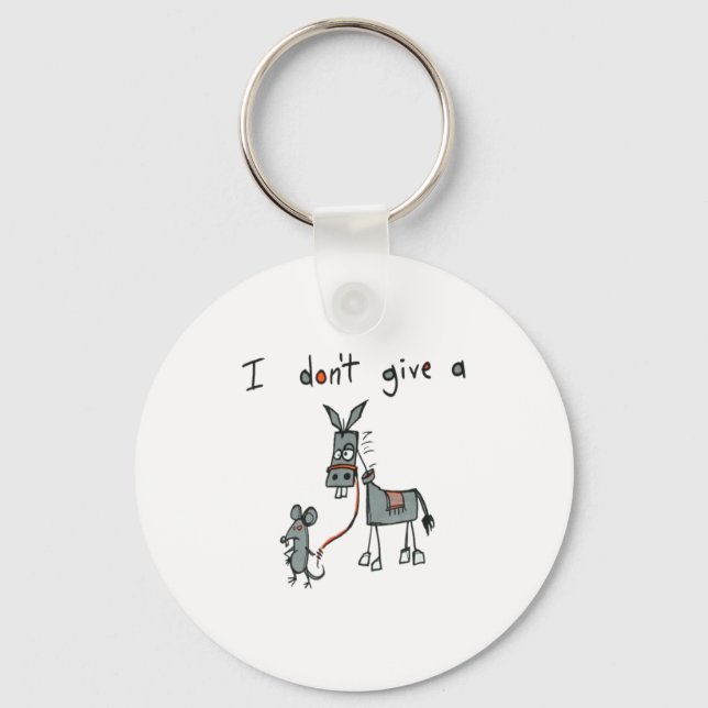 I Don't Give A Rat's  Keychain (Front)
