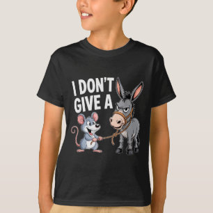 I Don't Give A Rats Mouse Funny Sarcastic Animal T-Shirt