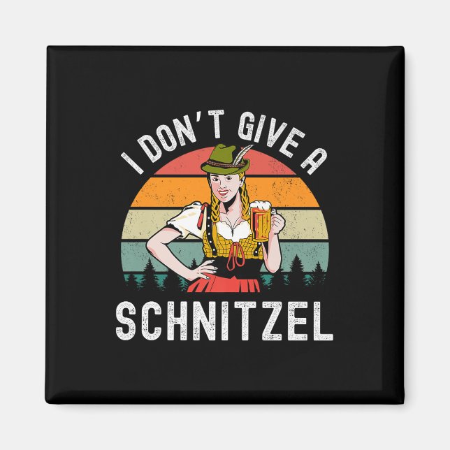 I Dont Give A Schnitzel Beer Wurst Funny German Pr Magnet (Front)