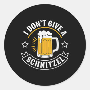 I Dont Give A Schnitzel Classic Round Sticker