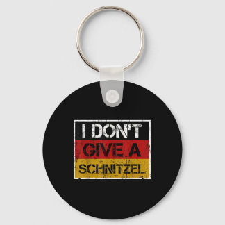 I Dont Give A Schnitzel German Beer Vintage Keychain
