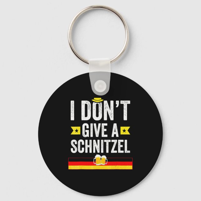 I Dont Give A Schnitzel German  Keychain (Front)