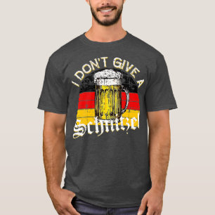 I Don't Give A Schnitzel Oktoberfest Germany Flag  T-Shirt