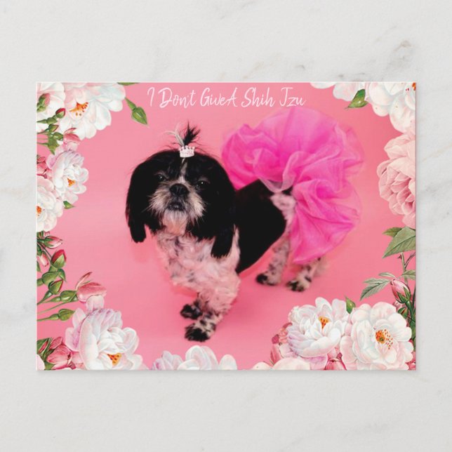 I Don't Give A Shih Tzu Postcard (Front)