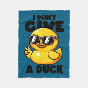 I don't give duck lover funny duck owner rude i lo fleece blanket