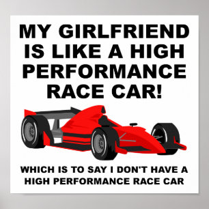 I Don't Have A Girlfriend Funny Sign Poster