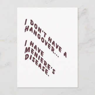 I don't have a hangover postcard