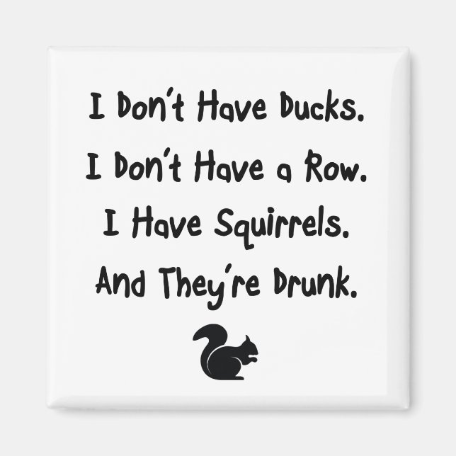 I Don't Have Ducks Magnet (Front)