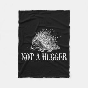I Don't Hug Apparel Funny Introvert Rcune Tee - Un Fleece Blanket
