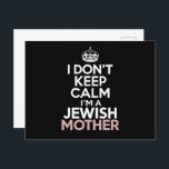 I Don't Keep Calm I'm A Jewish Mother Hanukkah  Postcard<br><div class="desc">I Don't Keep Calm I'm A Jewish Mother Hanukkah</div>