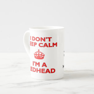 I Don't Keep Calm I'm A Redhead MC1R Gene Carrier Bone China Mug