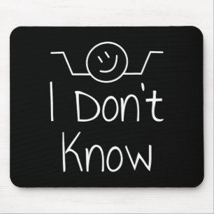 I Dont Know Hand Drawn Shrug Funny _1  Mouse Pad