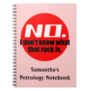 I Don't Know What That Rock Is (Red) Notebook
