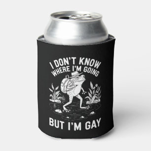 I Don't Know Where I'm Going But I'm Gay Frog Can Cooler