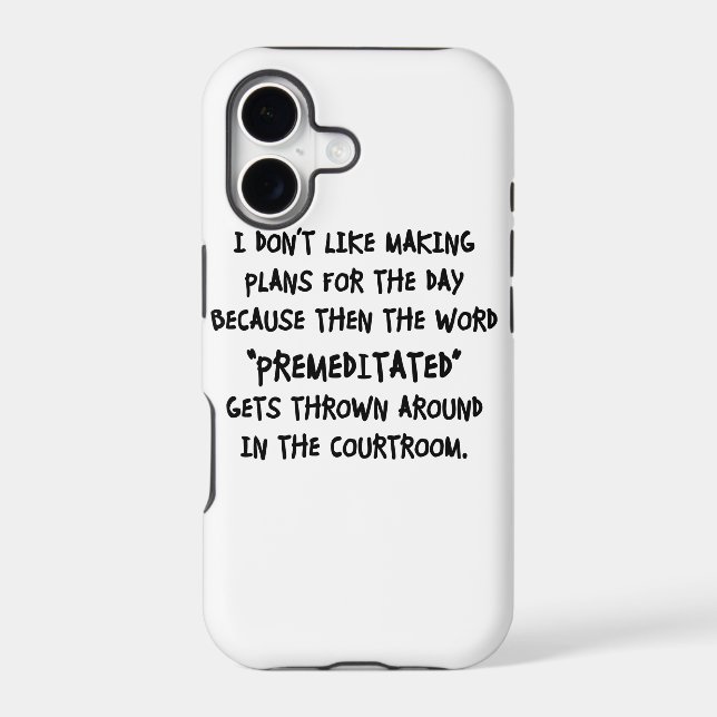 I Don't Like Making Plans (Back)