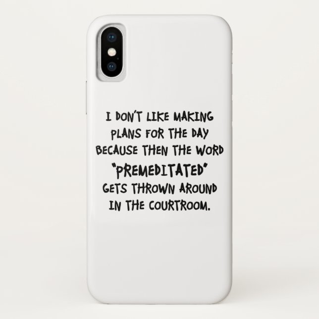 I Don't Like Making Plans Case-Mate iPhone Case (Back)