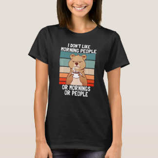 I Don't Like Morning People Grumpy Bear Coffee T-Shirt