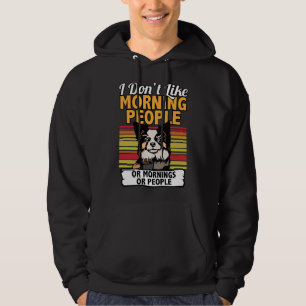I Dont Like Morning People Pomeranian I Funny Hoodie