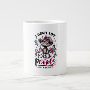 I don't like people or people - Funny Introvert Large Coffee Mug