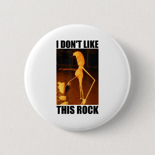 I Don't Like This Rock Funny Marcus The Worm Meme 2 Inch Round Button