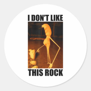 I Don't Like This Rock Funny Marcus The Worm Meme  Classic Round Sticker