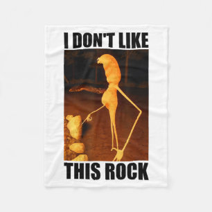 I Don't Like This Rock Funny Marcus The Worm Meme  Fleece Blanket