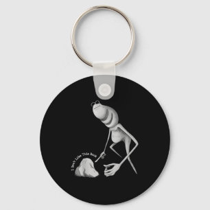 I Don't Like This Rock Funny Marcus The Worm Meme Keychain
