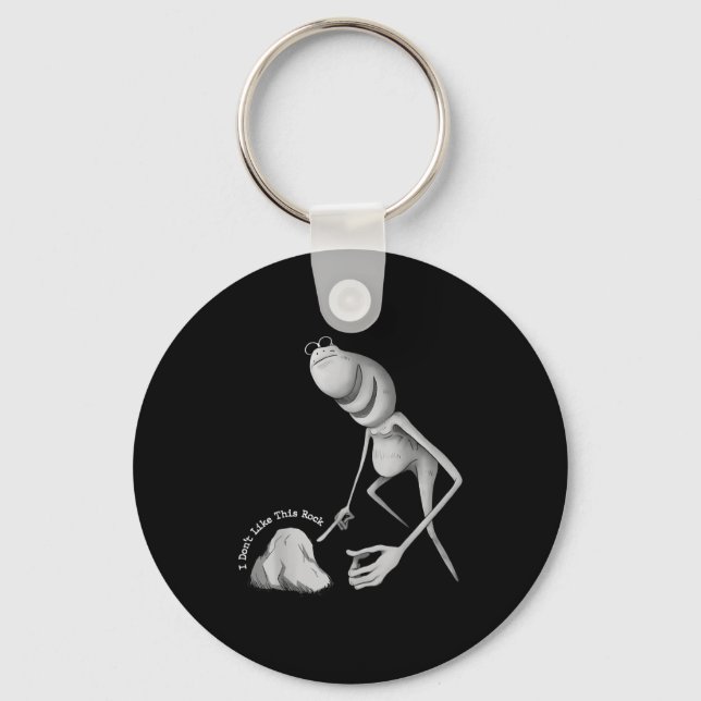 I Don't Like This Rock Funny Marcus The Worm Meme  Keychain (Front)
