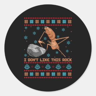 I Don't Like This Rock Marcus The Worm Ugly Sweate Classic Round Sticker