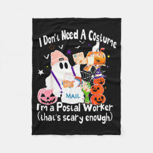 I Don't Need A Costume I'm A Stal Worker Ghost Hal Fleece Blanket