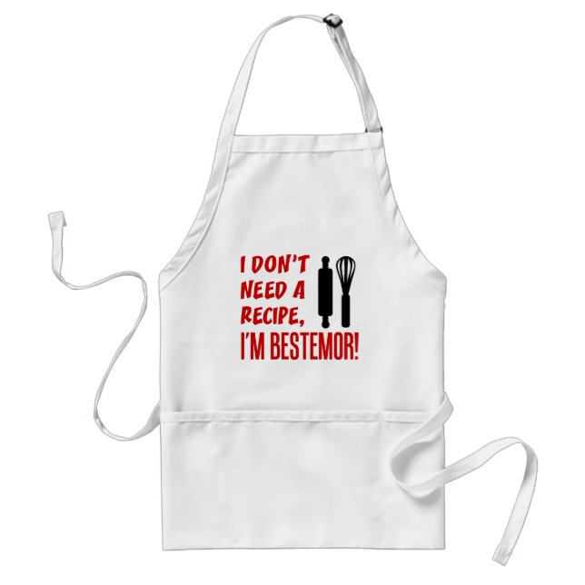 I Don't Need A Recipe Bestemor Adult Apron (Front)