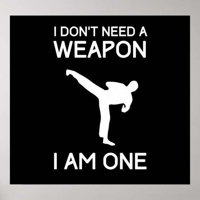 I Dont Need a Weapon Poster (Front)