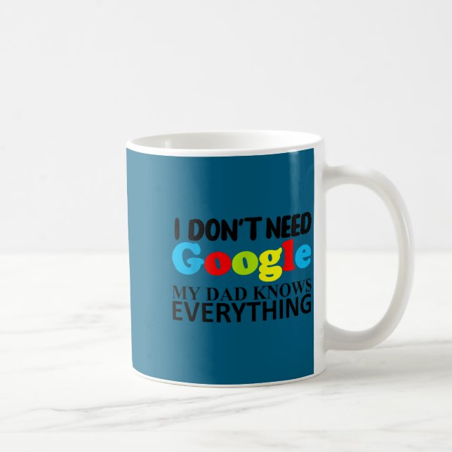 I Don't Need Google My Dad Knows Everything Daught Coffee Mug (Right)