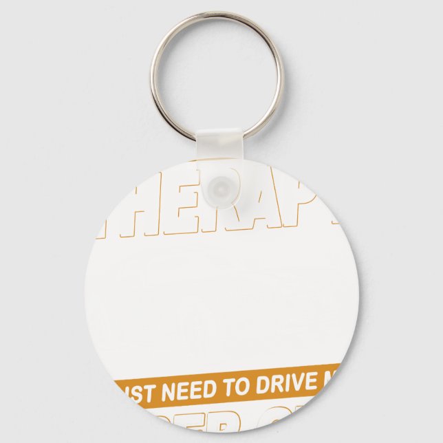 I DON'T NEED THERAPY Dodge Viper 1996 Gts Stripes  Keychain (Front)