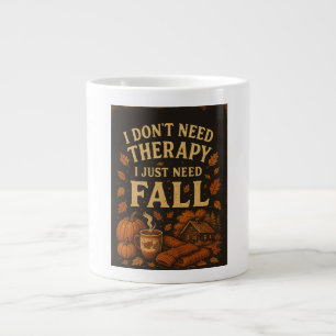 I don't need therapy, I just need Fall Large Coffee Mug