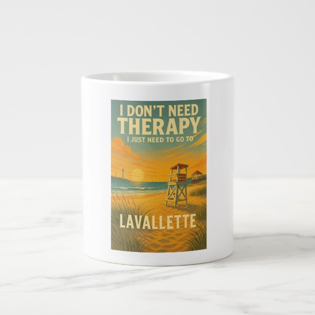 I don't need therapy, I just need Lavallette Large Coffee Mug (Front)