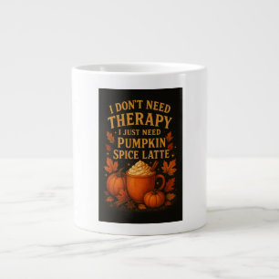 I don't need therapy, I need pumpkin spice latte Large Coffee Mug