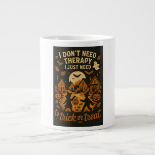 I don't need therapy, I need to trick or treat Large Coffee Mug