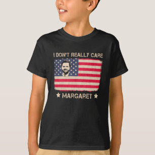 I Dont Really Care Us American Flag  T-Shirt