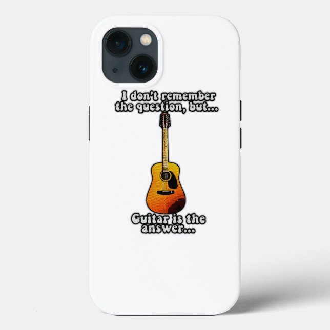 I don't remember the question. funny guitar quote Case-Mate iPhone case (Back)