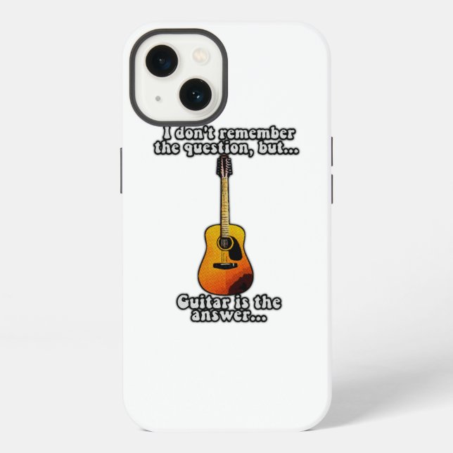 I don't remember the question. funny guitar quote iPhone case (Back)