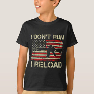 I Don't Run I Reload - Ar15 Vintage Usa Flag Funny T-Shirt