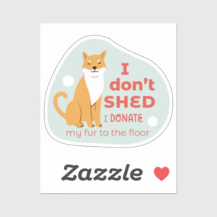 I don't shed cute shiba inu aqua red 