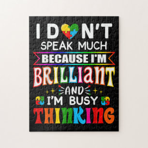 I Dont Speak Much Brilliant Autism Autistic Jigsaw Puzzle