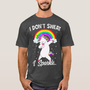 I Dont Sweat I Sparkle Unicorn Women  Christmas T-Shirt