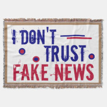I Don't Trust Fake News! Throw Blanket