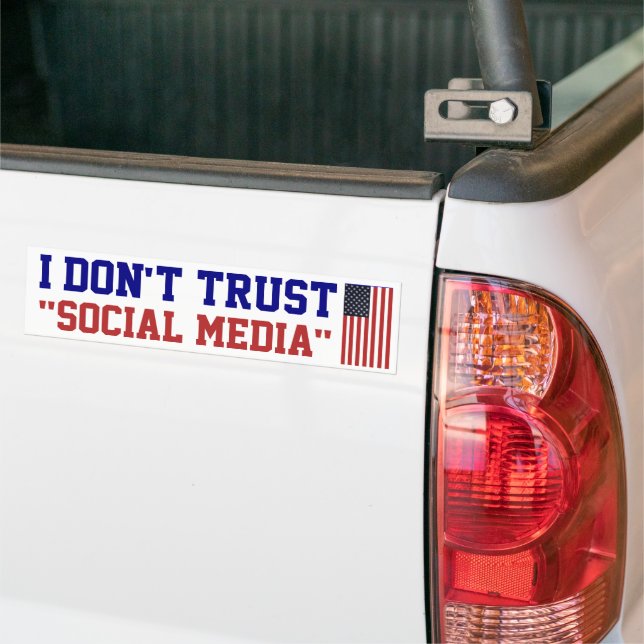 I Don't Trust social media Sticker (On Truck)