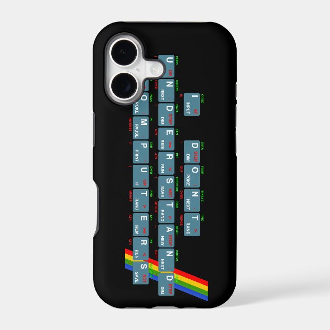 I Don't Understand Computers - iPhone (black) (Back)